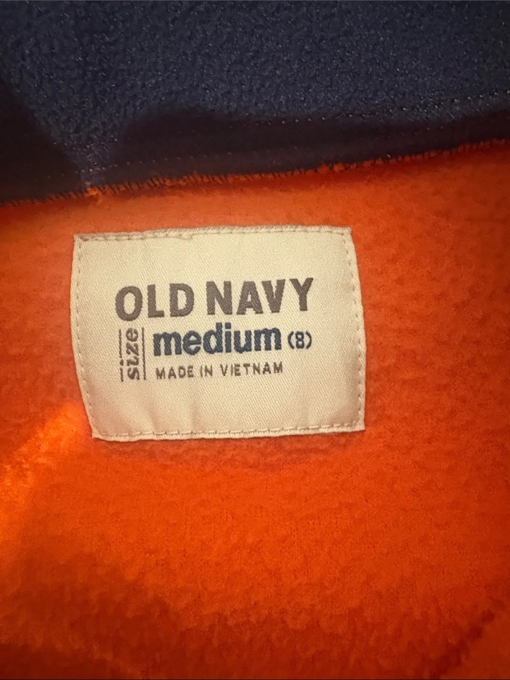 Old Navy Bright Orange Quarter-Zip Fleece Pullover